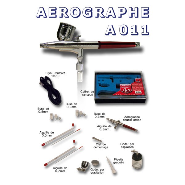 Aiguille et buse de 0,5mm pour Aérographe Prince-August A011 AA025 PRINCE AUGUST - 3760165000259 